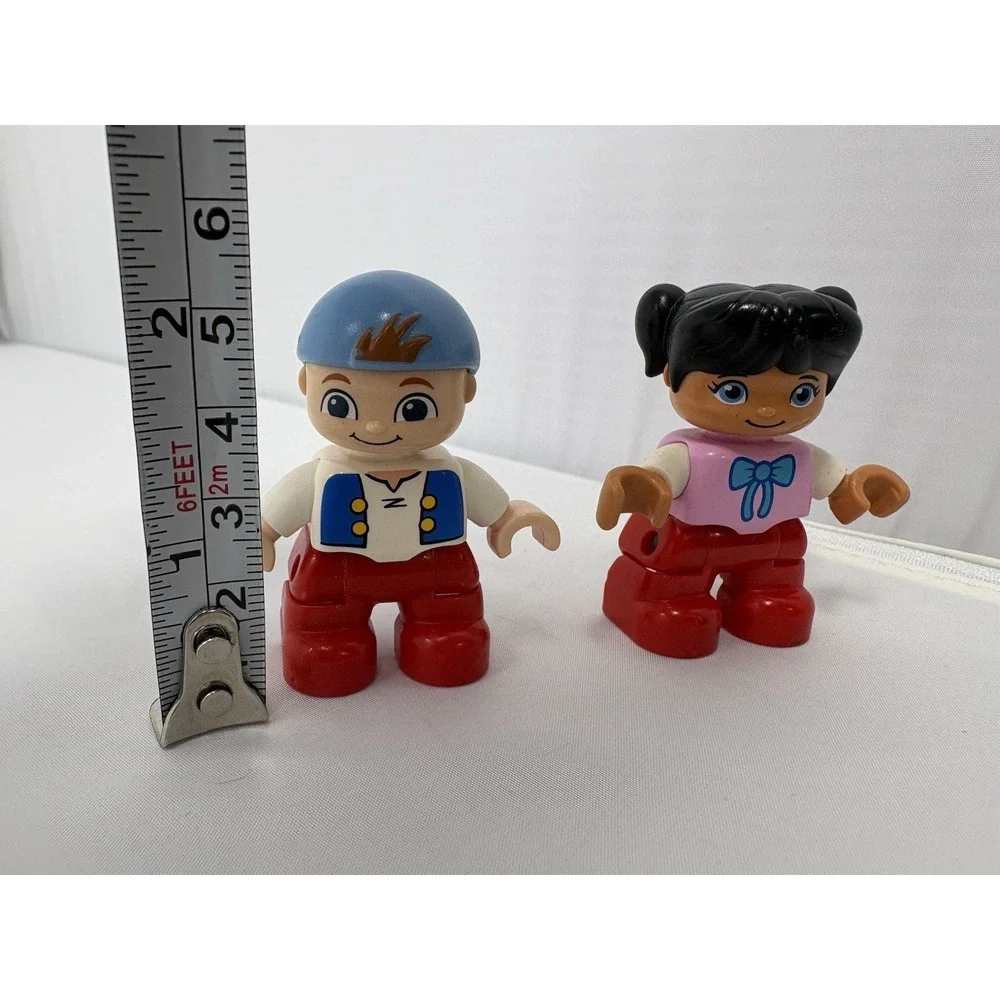 2 LEGO Duplo Creative Building Basket  Minifig 2" Girl Bow Cubby Jake & Pirates - Picture 8 of 9